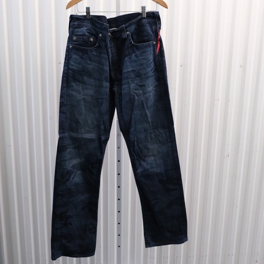 True Religion Bobby Jeans Men's Size 38 Blue Camo Denim